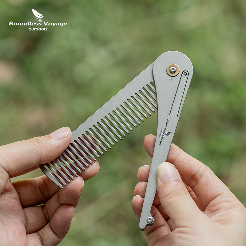 Comb Pocket Titanium - Grzebień składany antystatyczny z czystego tytanu,